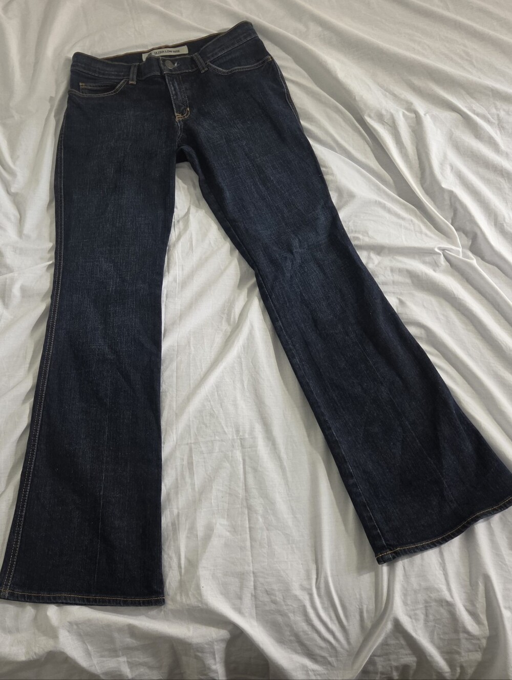Vintage GAP 1969 Ultra Low Rise Bootcut Jeans Dark Wash Size 8